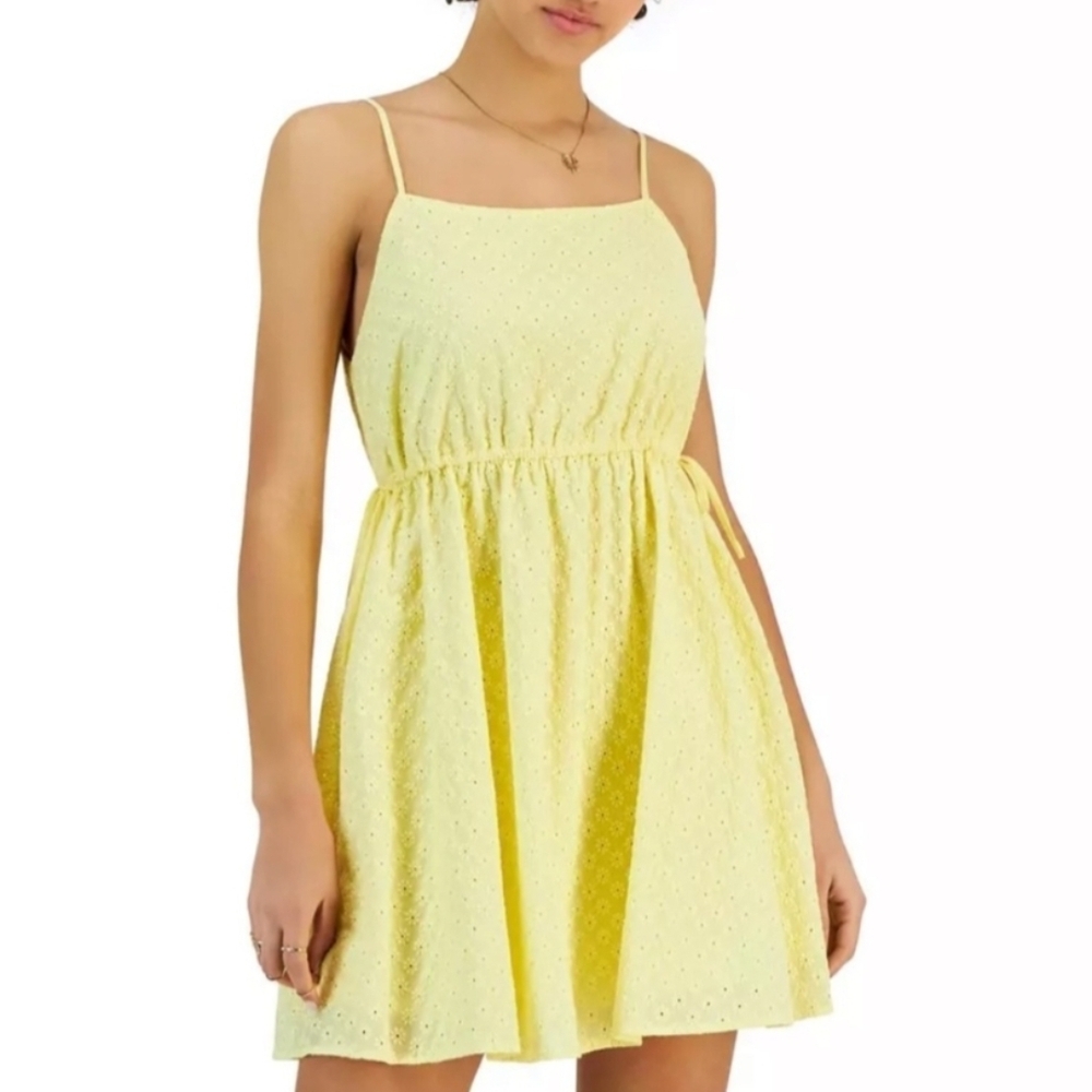 Yellow Eyelet Sundress XL NWOT